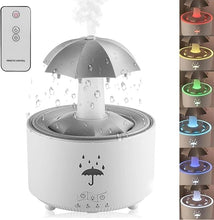 Load image into Gallery viewer, Umbrella Humidifier, Rain Umbrella Humidifier, 7 Color LED Rotating Aroma Diffuser, Water Drip Humidifier with Remote Waterfall, Umbrella Rain Drop Humidifier for Bedroom &amp; Large Room