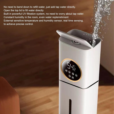 8L Big Capacity Humidifier with LED Display for Whole Room Smart Control Ultra Cool Mist Humidifier for Home Office