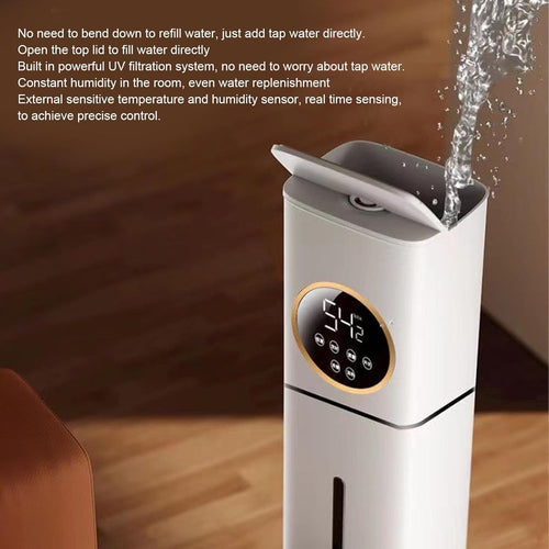8L Big Capacity Humidifier with LED Display for Whole Room Smart Control Ultra Cool Mist Humidifier for Home Office