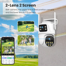 Load image into Gallery viewer, 9MP WIFI IP Camera Three Lens Dual Screen With 8X Zoom 6MP PTZ Camera Ai Auto Tracking Security Video Surveillance Camera