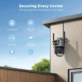 15MP Wifi Camera Outdoor Dual Screen 10X Digital Zoom CCTV Video Surveillance Cam PTZ 8MP Security IP Camera