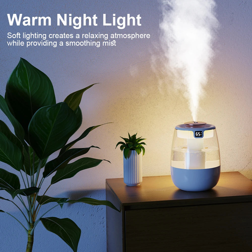 Air Humidifier Professional Large Capacity Double Spray Port Cool Mist Maker for Home Room Office Mute Desktop Air Humidifier
