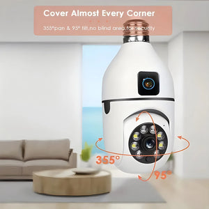 HD Wifi Surveillance PTZ Camera Outdoor 4MP Dual Lens Dual Screen AI Auto Tracking IP Security Protection Camera CCTV Video