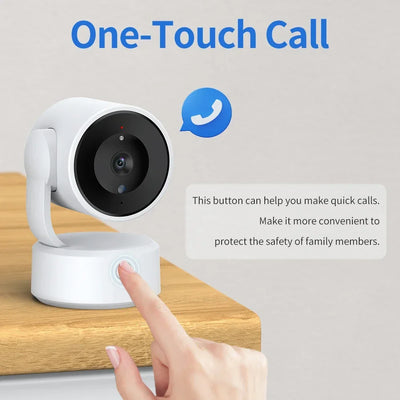 5MP One-touch Call Indoor Baby Monitor WiFi PTZ Camera Auto Tracking Color Night Vision IP CCTV Surveillance